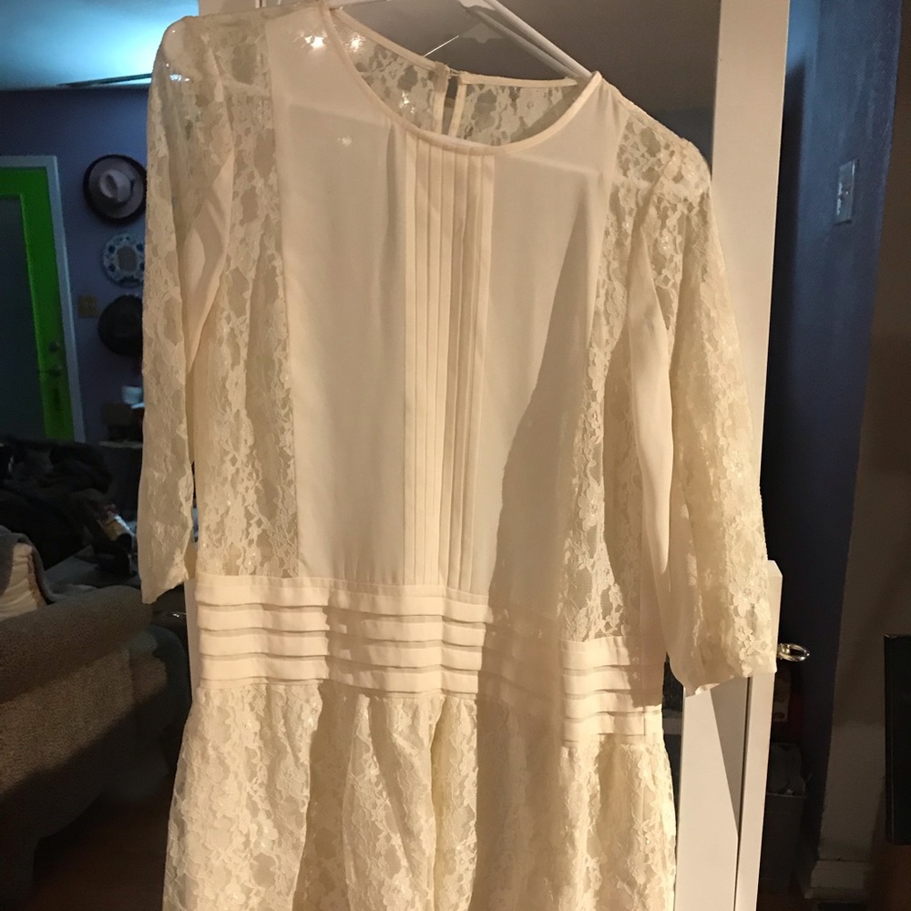 Never worn boho cream lace H&M dress size 6